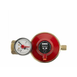 Gimeg Regulátor tlaku plynu s barometrem a tlakovou pojistkou 30 mbar Kombi se závitem 1/4''