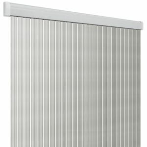 Dveřní závěs Band Lux stříbrná/bílá 60 × 190 cm