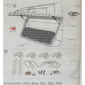 Fiamma Ultra Box 320, 360, 500 - náhradní díly 2. Fastening Kit